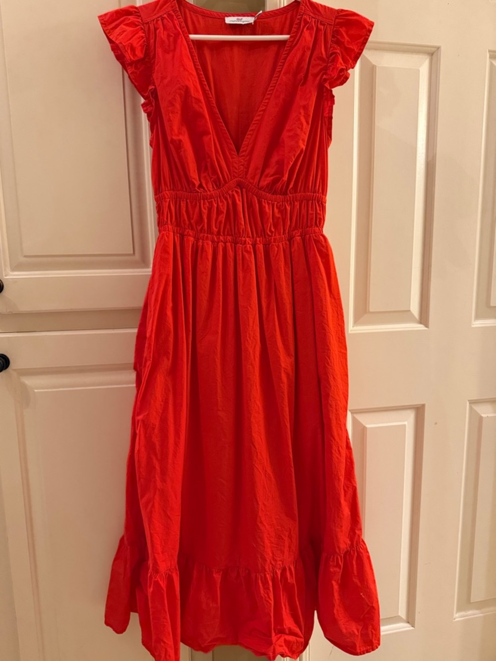 Vineyard Vines Bright Red Midi Dress